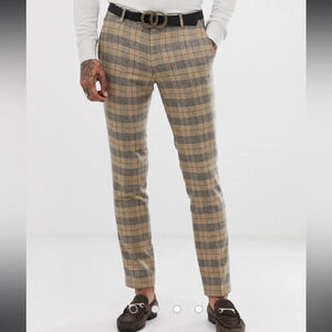 Twisted Tailor Ace super skinny suit pants in heritage check